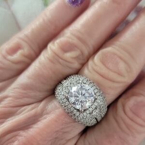 Elegant Silver Women's Ring Custume